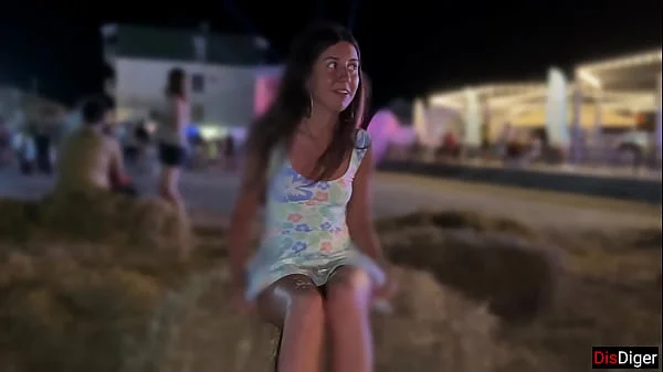 I filmed my shameless wife taking off her panties in public