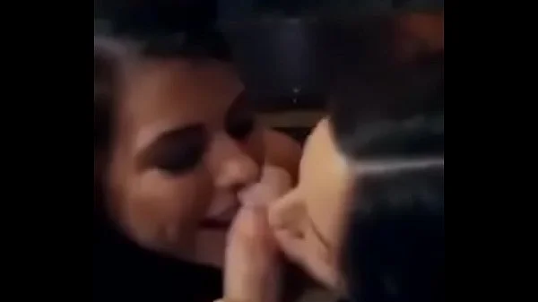 Two hotties doing a nice blowjob