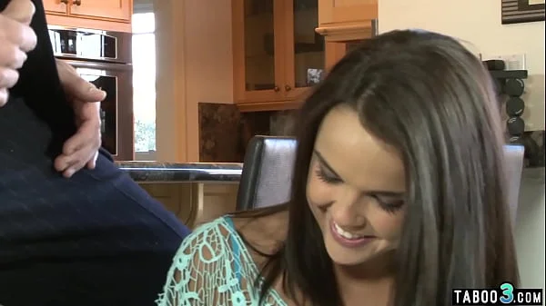 Nasty big boobed teen Dillion Harper fucking her BFFs stepdads big dick